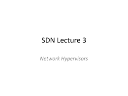 SDN Lecture 3x
