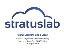 StratusLab Cloud Distribution - Indico LAL