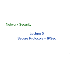 Secure Protocols