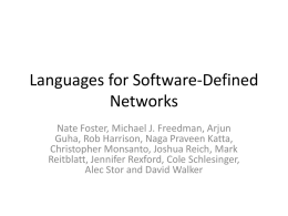 Languages for Software-Defined Networksx
