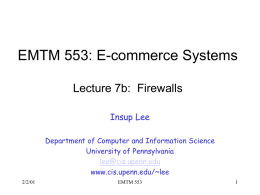 firewalls - the Department of Computer and Information Science