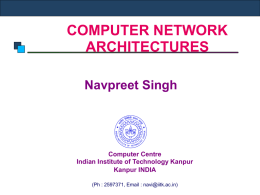 Residential Networks - IITK - Indian Institute of Technology Kanpur