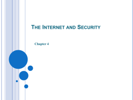 Chapter 4: The Internet and Security
