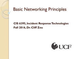 Basic Networking Principles