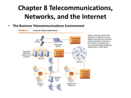 Chapter 8 Telecommunications, Networks, and the Internet