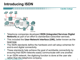Introducing ISDN