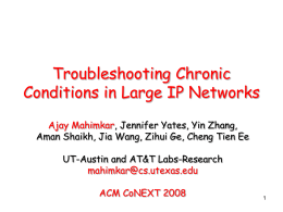 Troubleshooting Chronic Conditions in Large IP Networks