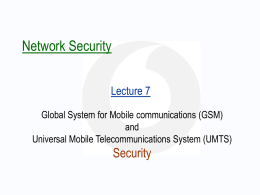 GSM Features and Security