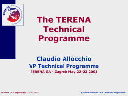the TERENA Technical Programme