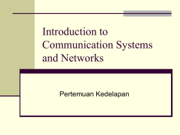 Introduction to Communications and Networks