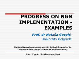 progress on ngn implementation -examples