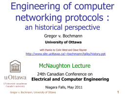 IEEE Canada 2011 - School of Electrical Engineering and Computer