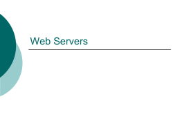 Web Server Basics - Personal Web Pages