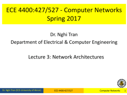ECE 4400:427/527 - Computer Networks Spring 2012