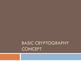 Basic Cryptography Concept