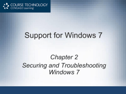 Support for Windows 7 - ITE technical support