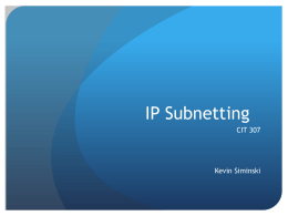 IP Subnetting