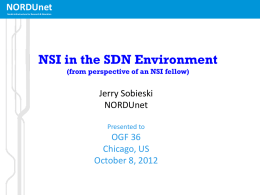 NSI in the SDN Environment