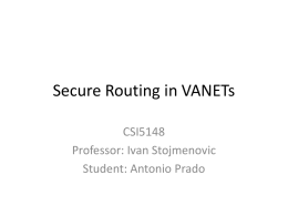 Secure Routing in VANET