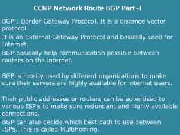 CCNP Network Route -BGP Part