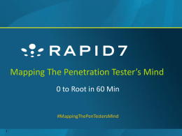 Mapping the Pen Tester`s Mind