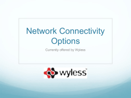 Network Connectivity Options