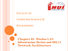 Faculty of Computer Science & Engineering Chapter 04 .Wireless