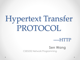 Hypertext Transfer Protocol