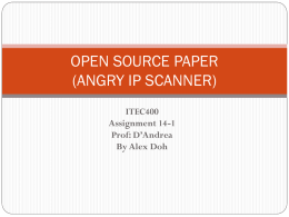 OPEN SOURCE PAPER (ANGRY IP SCANNER)