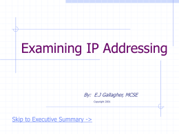 Examining IP Addressing