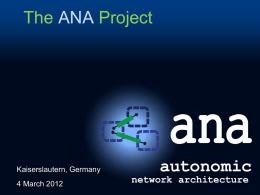 Autonomous Network Architecture