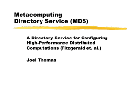 Metacomputing Directory Service