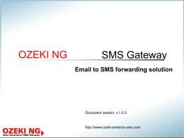 Ozeki Email to SMS Gateway solution