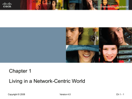 Chapter 1 - Living in a Network