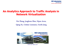 An Analytics Approach to Traffic Analysis in Network Virtualization