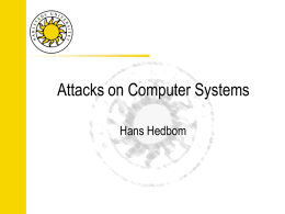 Attacks on Computer Systems