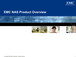 EMC NAS Product Overview
