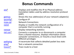 Bonus Commands
