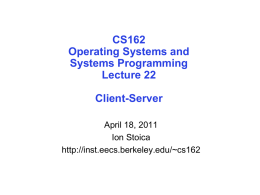 Client-Server - EECS Instructional Support Group Home Page