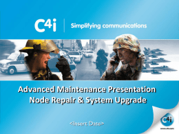 SwitchPlusIP Advanced Maintenance Training Presentation