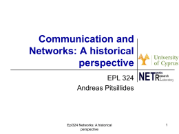 Communication and Networks: A historical perspective