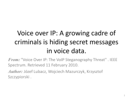 A Security Model for VoIP Steganography