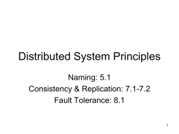 Distributed Systems Principles