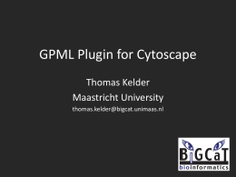GPML Plugin for Cytoscape - BiGCaT - Data Server