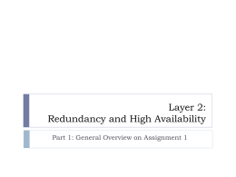 Layer 2: Redundancy and High Availability