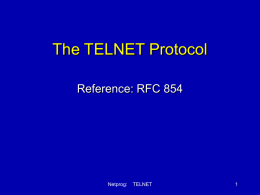 The TELNET Protocol - Bambang Nurcahyo Prastowo