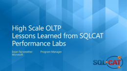Designing Highly Scalable OLTP Systems