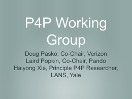 P4P Working Group