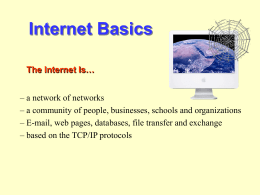 Internet Basics - Toronto District School Board