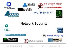 Network Security - Carnegie Mellon University